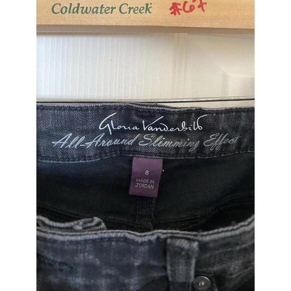 Gloria Vanderbilt Black Jeans Rail Straight Sz.8 - Picture 3 of 4